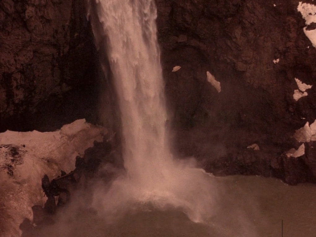 A still of a waterfall (from the opening to the TV series Twin Peaks)